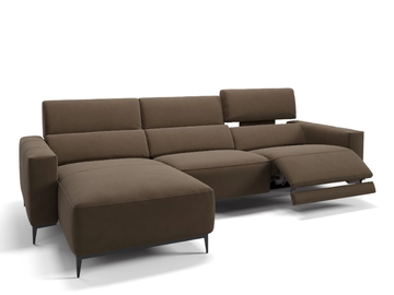 TOLEDO - Fabric sofa with chaise longue by Sofanella