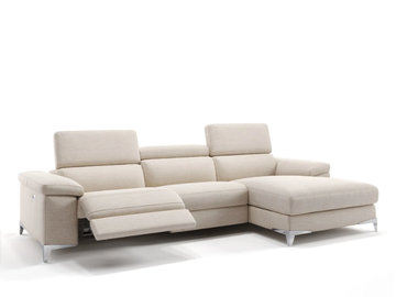 VENOSA - Fabric sofa with chaise longue by Sofanella