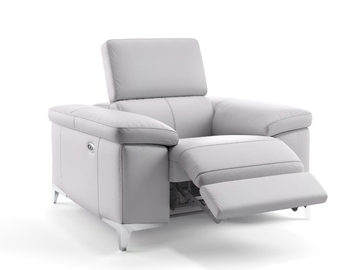 VENOSA - Leather armchair with armrests by Sofanella