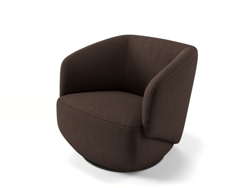 VIGO - Swivel fabric armchair with armrests by Sofanella