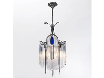 10075BIS - Art nouveau chandelier by Sofar