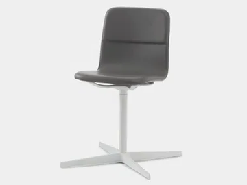 BEBO CR UP - Swivel with 4-spoke base tanned leather chair by SOFTLINE 1979