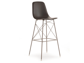 COUPÉ SG TRC UP - High tanned leather stool with footrest by SOFTLINE 1979