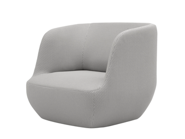 CLAY - Upholstered fabric armchair with armrests by SOFTLINE