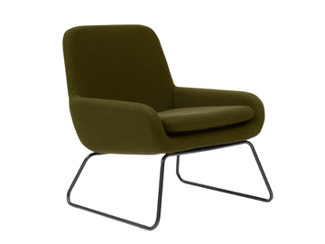 COCO - Sled base fabric armchair by SOFTLINE