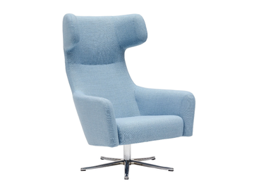 HAVANA - Wing armchair with 5-spoke base high-back by SOFTLINE
