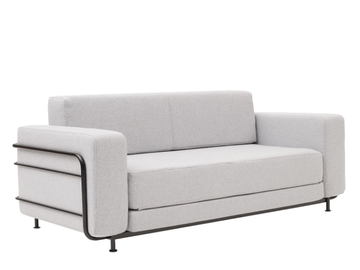 SILVER - 2 seater fabric sofa bed by SOFTLINE