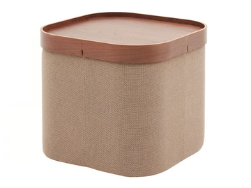 SOFT SQUARE - Upholstered fabric pouf by SOFTLINE