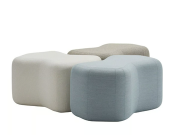 UNIT - Fabric pouf by SOFTLINE
