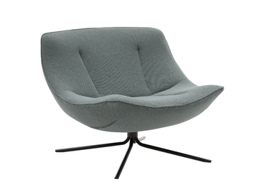 VERA - Fabric armchair with 4-spoke base by SOFTLINE