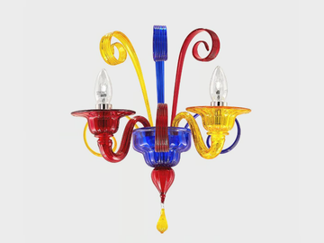 ARLECCHINO IN SU - Murano glass wall lamp by Sogni Di Cristallo