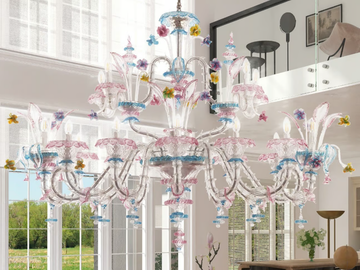 BARCHETTA ORIGINAL EDITION - Murano glass chandelier by Sogni Di Cristallo