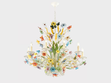 DESIDERIA - Handmade Murano glass chandelier by Sogni Di Cristallo