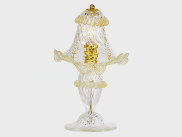GOLD ATENA - Murano glass table lamp by Sogni Di Cristallo