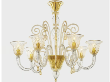 GOLD EOS - Murano glass chandelier by Sogni Di Cristallo