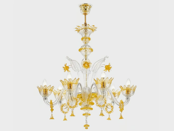 GOLD GIOVE - Murano glass chandelier by Sogni Di Cristallo