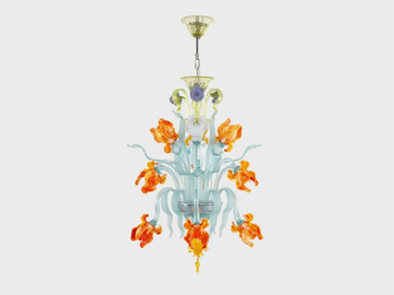 IRIS 9L - Murano glass chandelier by Sogni Di Cristallo