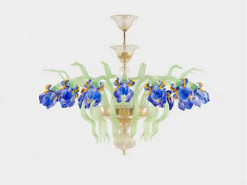 IRIS DELUXE - Murano glass chandelier by Sogni Di Cristallo