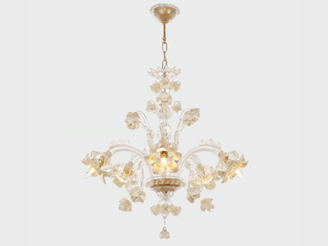 ROSETO - Handmade Murano glass chandelier by Sogni Di Cristallo