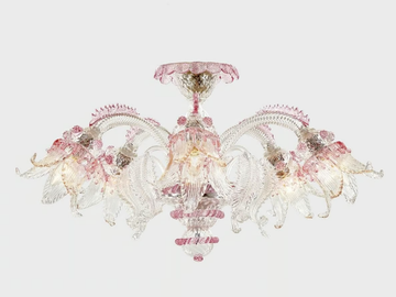 SECOLO - Handmade Murano glass ceiling lamp by Sogni Di Cristallo