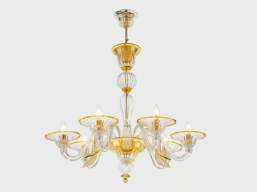 THALIA - Murano glass chandelier by Sogni Di Cristallo