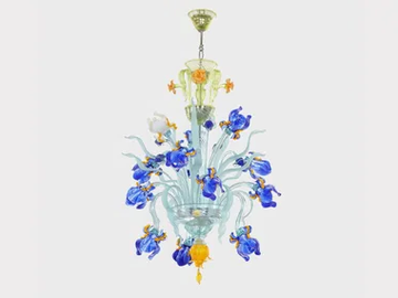 VAN GOGH IRIS - Murano glass chandelier by Sogni Di Cristallo