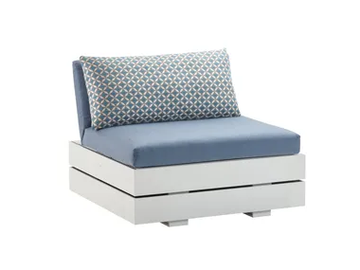 BOXX LOUNGE - Upholstered modular fabric garden armchair by Solpuri