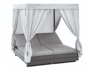 BOXX - Recliner canopy aluminium garden bed by Solpuri