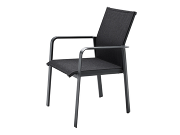 BREEZE - Stackable fabric garden chair with armrests by Solpuri