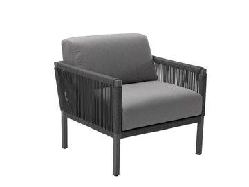 CLUB - Fabric garden armchair with armrests by Solpuri