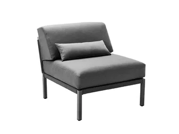 CLUB - Upholstered modular fabric garden armchair by Solpuri