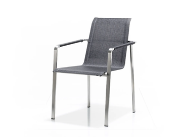 JAZZ - Stackable garden chair with armrests by Solpuri