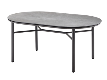 LOOP LOUNGE - Oval low ceramic garden side table by Solpuri