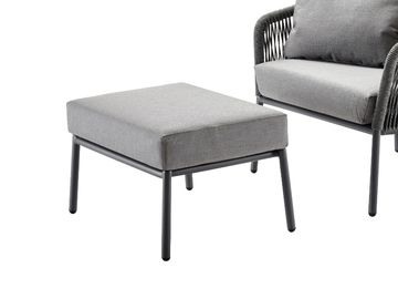 LOOP LOUNGE - Rectangular fabric garden footstool by Solpuri