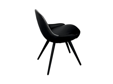 CADIRA S - Upholstered leather chair by Sovet italia