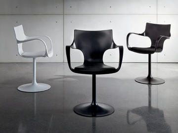 FLÛTE - Swivel polypropylene chair by Sovet italia