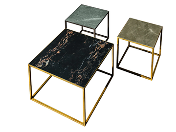 QUADRO - Low square ceramic coffee table by Sovet italia