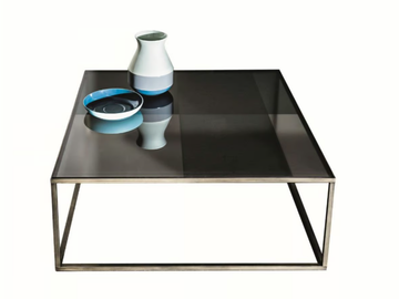 QUADRO - Low square glass coffee table by Sovet italia