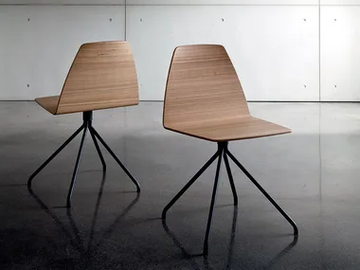 SILA TRESTLE - Trestle-based multi-layer wood chair by Sovet italia