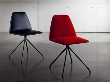 SILA TRESTLE - Upholstered trestle-based chair by Sovet italia