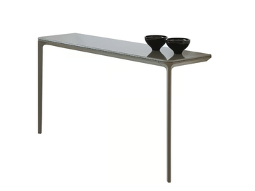 SLIM 2 LEGS - Rectangular glass console table by Sovet italia