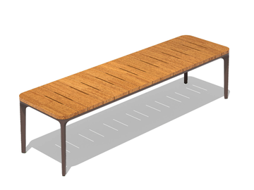 SLIM - Iroko garden bench by Sovet italia