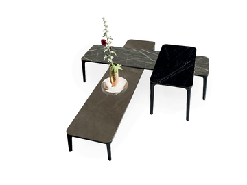 SLIM - Rectangular ceramic coffee table by Sovet italia