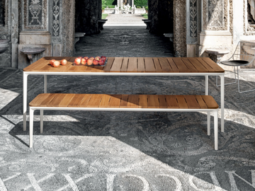 SLIM - Rectangular teak garden table by Sovet italia