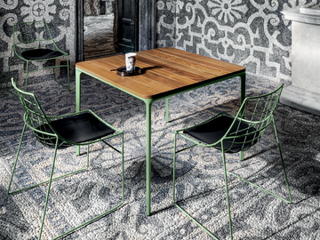 SLIM - Square ceramic garden table by Sovet italia