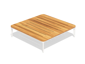 SLIM - Square teak garden side table by Sovet italia