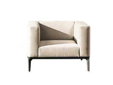 SLIM - Upholstered fabric armchair with armrests by Sovet italia