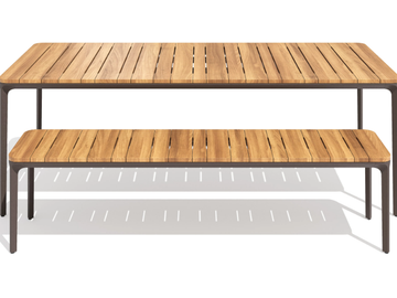 SLIM - Wooden garden bench by Sovet italia