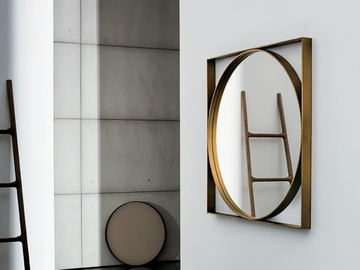 VISUAL GEOMETRIC - Square wall-mounted mirror by Sovet italia