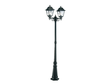 QUADRATA 396 - Lantern die cast aluminium garden lamp post by SOVIL